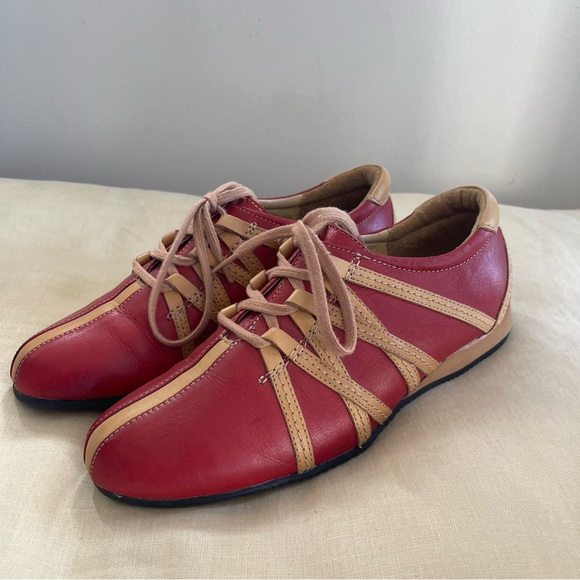 Remonte Loafers red and tan leather comfort 37 - Picture 1 of 8